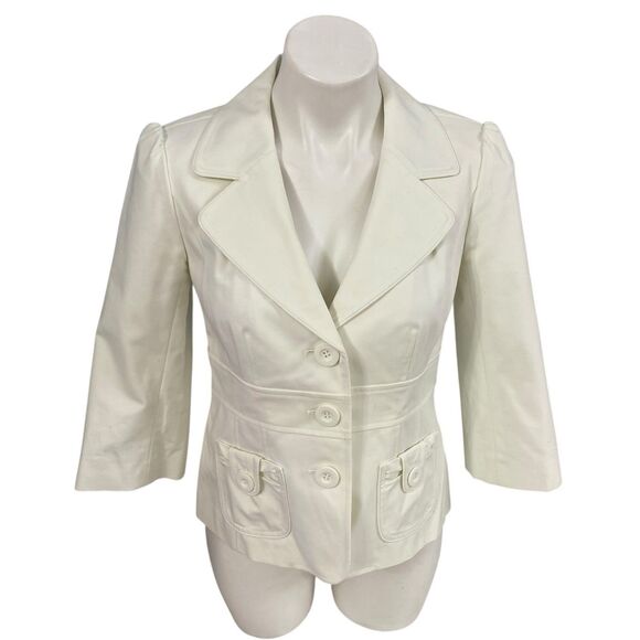 Halogen Blazer Womens PS White Jacket Officecore Corpcore Career Boardroom Work - Picture 10 of 16